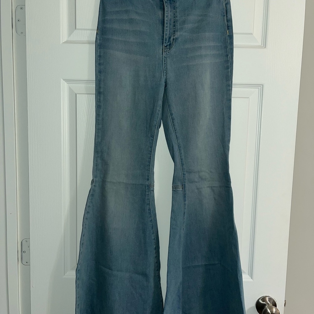 Free People Light Blue Flare Jeans